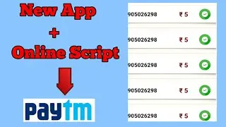 New Paytm Cash Earn app & Online Script || How to use Online Script video || New Hack mod app