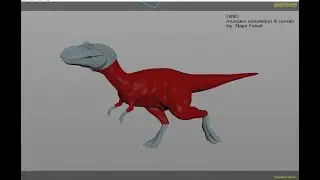 dinosaur walk cycle  houdini !