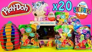 Play Doh Surprise Egg My Little Pony Mega Packs Opening MLP Series 10 + 11 Toys Kinder Surprise DCTC