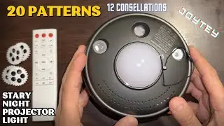 Joytey Star Projector: 20 Planets, 12 Constellations, Bluetooth Speaker, Remote, Color-Changing