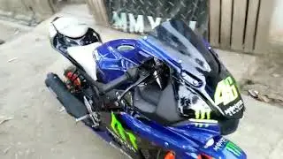 Pemasangan yamaha r15 v2 full modif r1 undercowl r6, body r6 new 