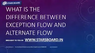 What is the difference between exception flow and alternate flow