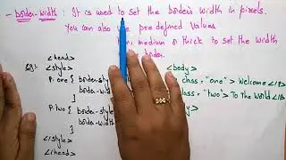 css border properties | CSS tutorials | by bhanu priya