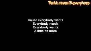 Three Days Grace - One Too Many [Lyrics on screen] HD