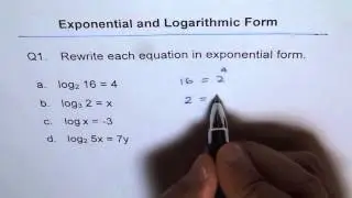 Rewrite in Exponential Form Q1