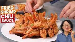 Fried Shrimp 🦐 with Chili Sauce 🌶️🌶️🌶️