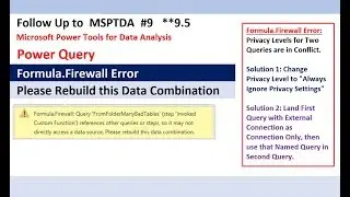 Formula.Firewall Error in Power Query & Power BI: Rebuild This Data Combination Solved (MSPTDA 9.5)