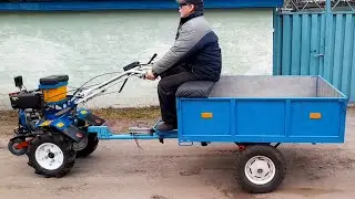 СУПЕР Гальма на причепі до мотоблока!