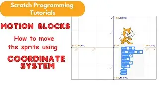 06. Coordinate system in Scratch. Motion blocks using coordinate system. || Scratch Tutorial