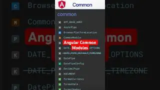 Angular common module | Learn Angular | CGuider 