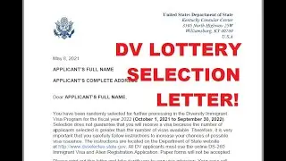 DV Lottery Selection Letter!
