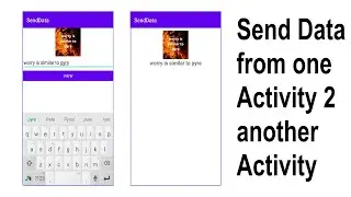 Android Studio | send data from one activity to another activity