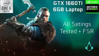 Assassin's Creed Valhalla (2023) on GTX 1660 Ti 6GB Laptop | MSI GF65 Thin | All Settings Benchmark