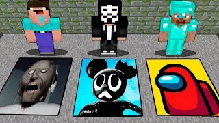 NOOB VS PRO - SCARY PITS GRANNY VS CARTOON DOG VS AMONG US IMPOSTER IN MINECRAFT ANIMATION!