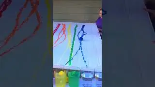 Sign Post Kids rainbow tennis ball paint race! Pt.3 #shorts