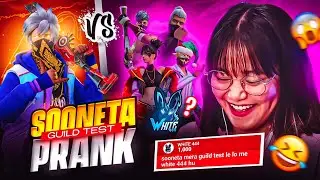 Cute V badge Girl Sooneta 🔥 Op Guild Test prank 😱 - Garena free fire max | Hakson official |