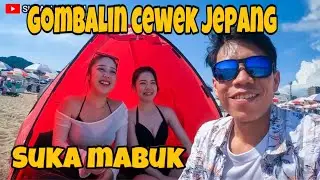 GOMBALIN CEWEK JEPANG DI PANTAI, ASLI BIKIN DEGDEGAN