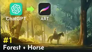 Turning Random Words from ChatGPT into Illustrations | Procreate Digital Art Time Lapse | Part 1