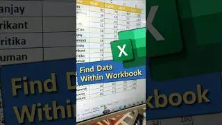 💥Find Data within Workbook | Find Data in Excel 