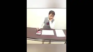 Japanese girl farting a lot in office