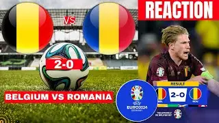 Belgium vs Romania 2-0 Live Stream Euro 2024 Football Match Score Commentary Highlights Vivo Direct