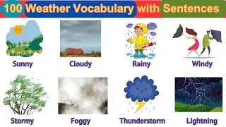 English Vocabulary | 100 weather Vocabulary for kids | English Sentences | #englishvocabulary