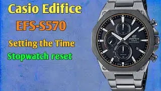 How to set time and using the stopwatch on casio edifice EFS-S570. TrendWatchLab