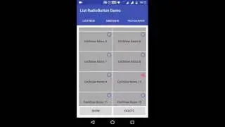 Android RadioButton Lists Demo