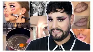 Boiling makeup brushes and other hacks! | reacting to TikTok beauty hacks | Pro MUA reacts
