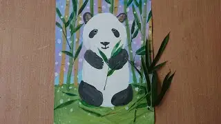 Рисуем панду, урок изо.