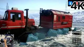 Snowrunner in Russia | Gameplay at 4x Speed | 4K 30fps HDR10+