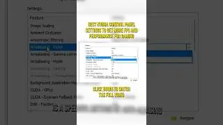 🔧 Best NVIDIA Control Panel Settings to Get More FPS for Gaming✔️