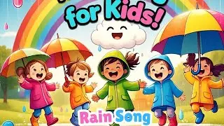 Rain Song for Kids🌧️ | Fun Rainy Day Nursery Rhyme & Sing-Along🌈🎶