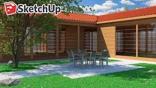 Sketchup Vray Exterior Render and 3d modeling tutorial