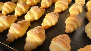 МУКА+ВОДА, РОГАЛИКИ К ЧАЮ ЗА 15 минут.