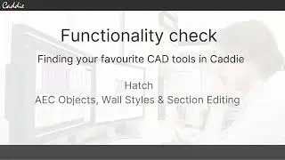 CAD Functionality check: Hatch creation, placement & editing in Caddie .dwg