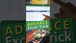 💥 Advance excel trick !! 