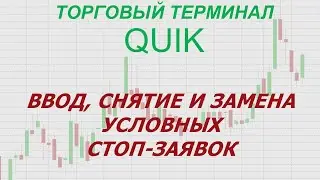 12. Торговый терминал QUIK. Ввод, снятие и замена условных заявок.