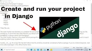 Create and run your first django project || Create a Django project ||Django tutorials ||