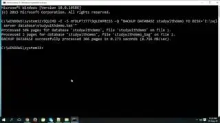 SQL Server Database  Backup and Restore using Command Prompt