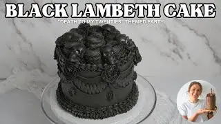 How to Decorate a Cake - Step by Step All Black Buttercream 