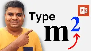 How to type Meter Square in PowerPoint (PPT)