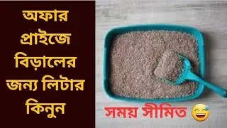 Offer price cat litter.Budget friendly cat litter/কম খরচে বিড়ালের লিটার #budgetfriendlycatlitter