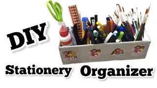 DIY Stationary Organizer / Pen Pencil Holder from Cardboard / Desktop Organizer / Pen Pencil Stand