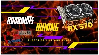 Msi Armor RX 570  8gb Hashrate stock Bios 31.3mh/s