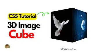 3D Animated Cube Using Html And CSS | 3D Rotating Image Cube Animation Tutorial | 