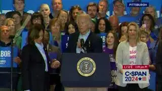 Joe Biden praises Kamala Harris at union rally in Pittsburg