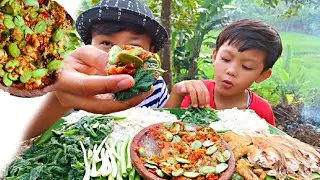 SAMBAL ULEK PETAI TEMPE TERONG DIULEK JADI SATU & SAYUR LABU #mukbanglalapan #mukbang #asmr