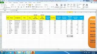 How to calculate working hours and overtime hours in excel / Use IF formula / Explore