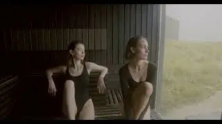 Copyright Free Girls taking Steam Bath inside Glass room | Sauna Stock Footage Video | Royalty Free